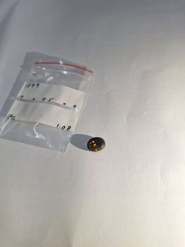Natural Earth Mined Black Opal -1.08cts