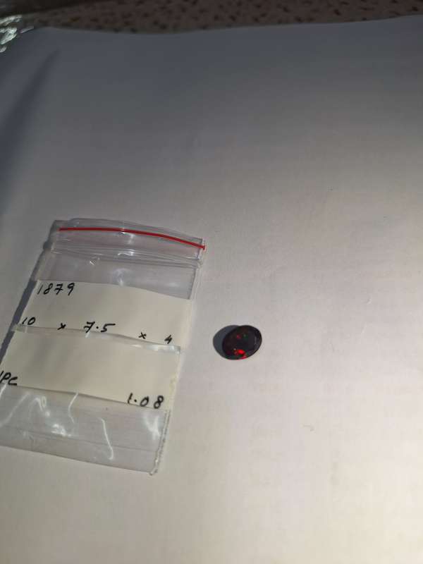 Natural Earth Mined Black Opal -1.08cts