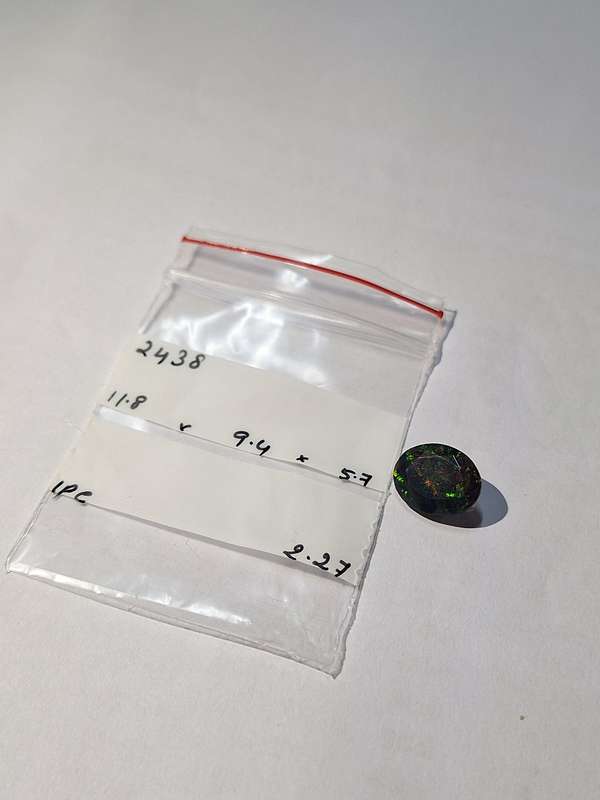 Natural Earth Mined Black Opal -2.27cts