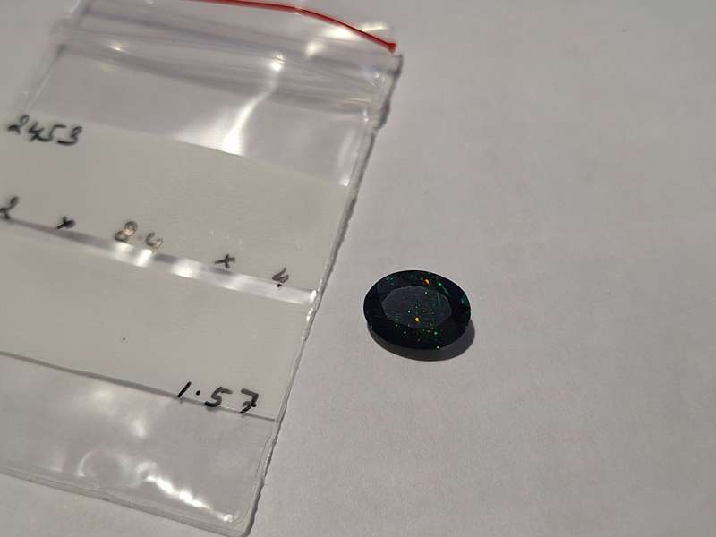 Natural Earth Mined Black Opal -1.57cts
