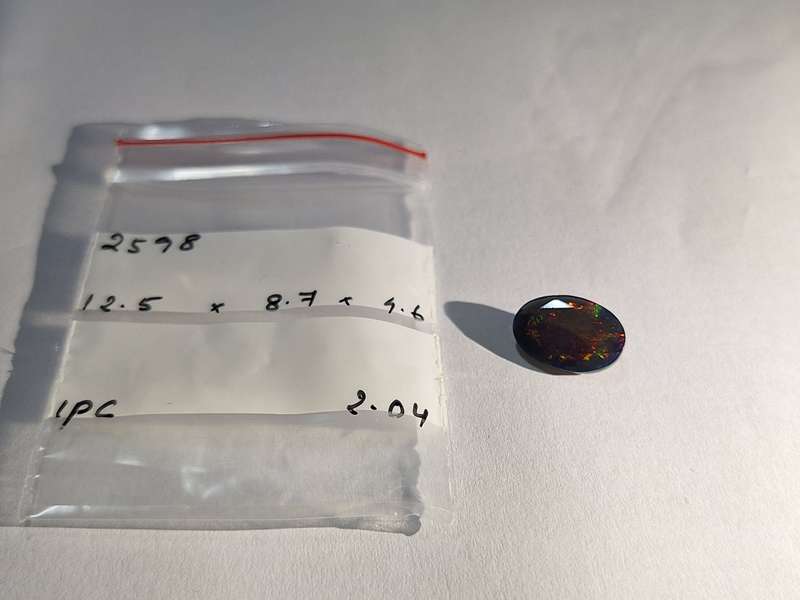 Natural Earth Mined Black Opal -2.04cts