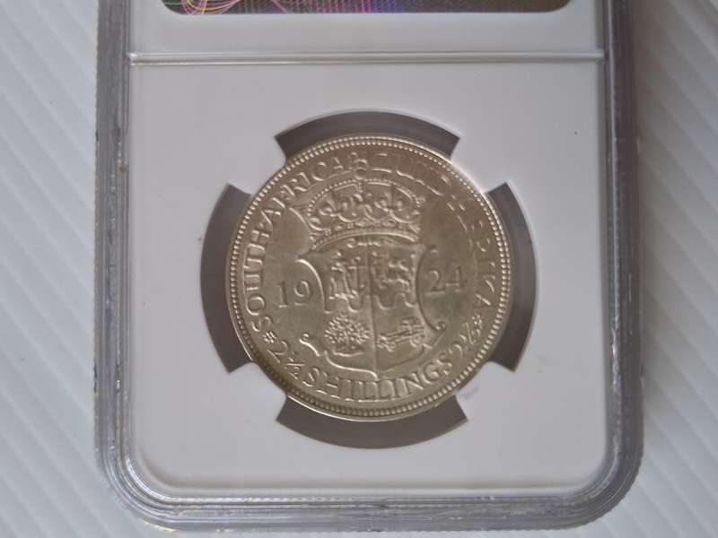 1924 SOUTH AFRICA (UNION)2.5 SHILLINGS - NGC GRADED