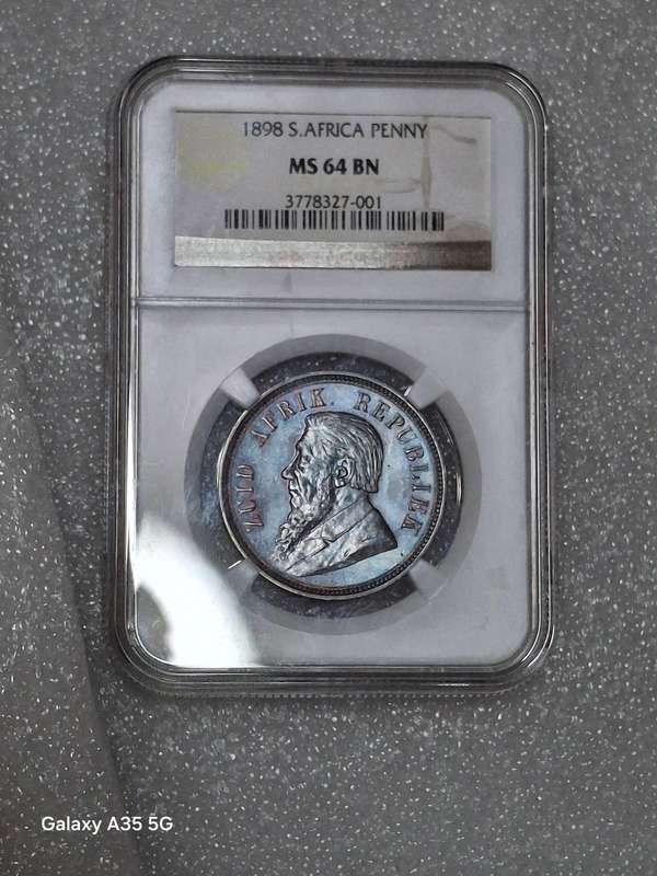1898 Z.A.R PENNY - NGC GRADED MS64BN -STUNNING DETAILS /TONING