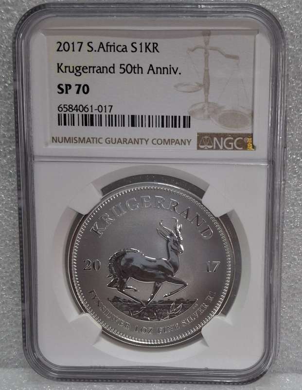 2017 SILVER  1OZ KRUGER RAND -SP70