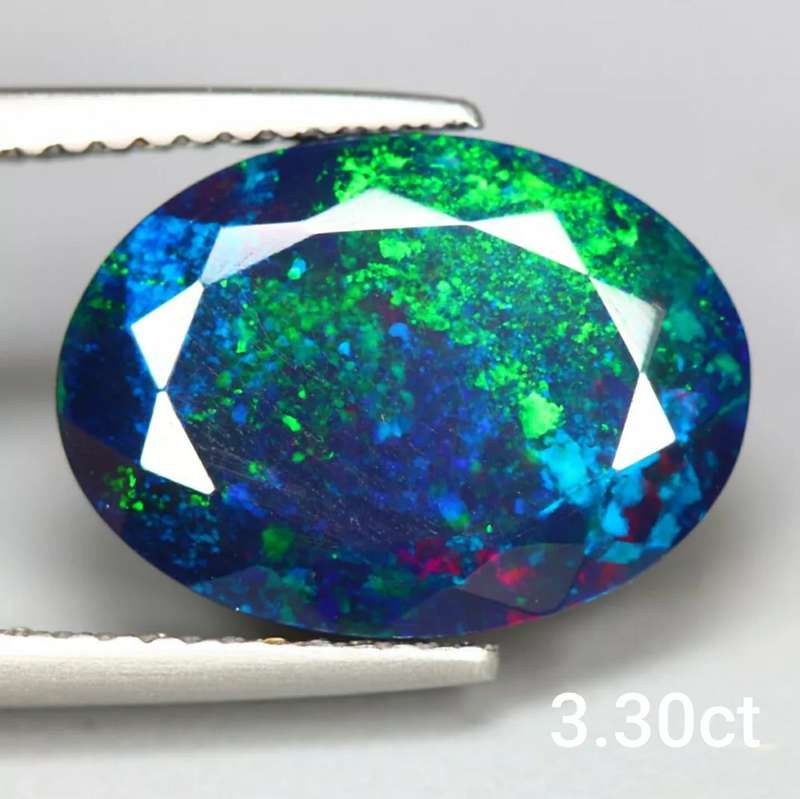 Natural Earth Mined Black Opal -3.30cts