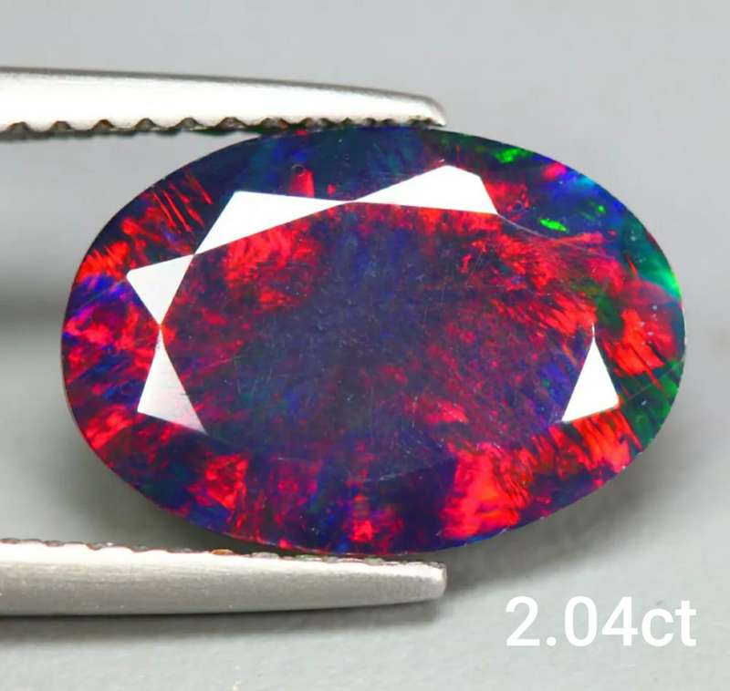Natural Earth Mined Black Opal -2.04cts
