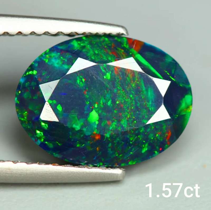 Natural Earth Mined Black Opal -1.57cts