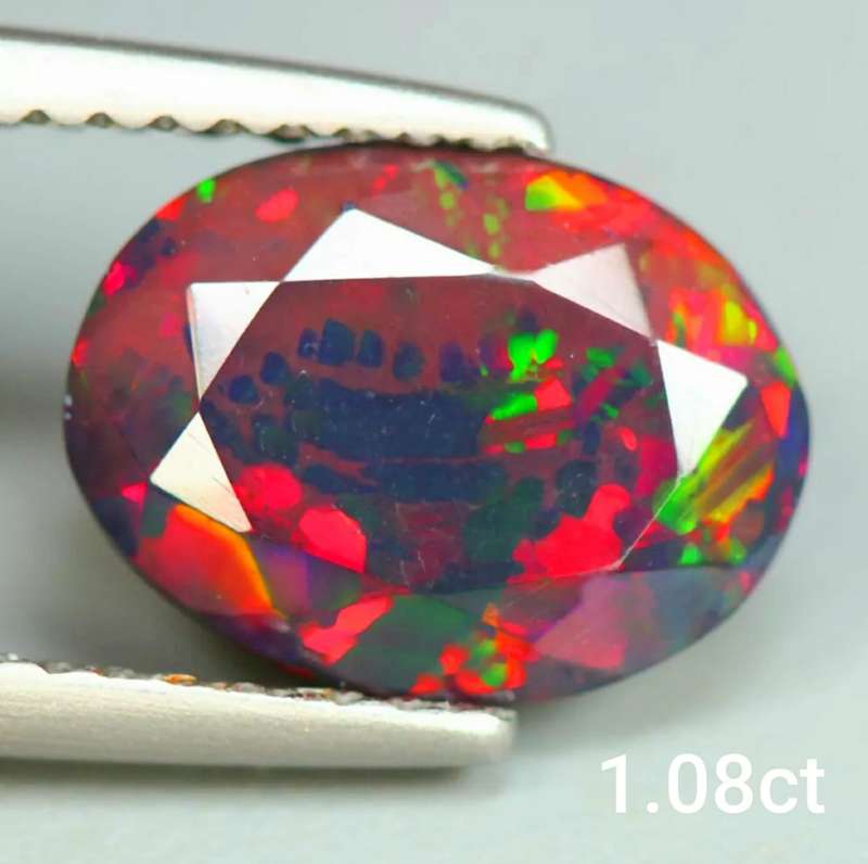 Natural Earth Mined Black Opal -1.08cts