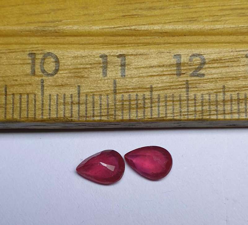 Natural Earth Mined Corundum Ruby -1.40cts Pair