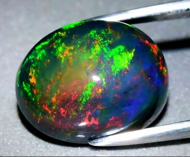 Natural Earth Mined Black Opal -3.98cts