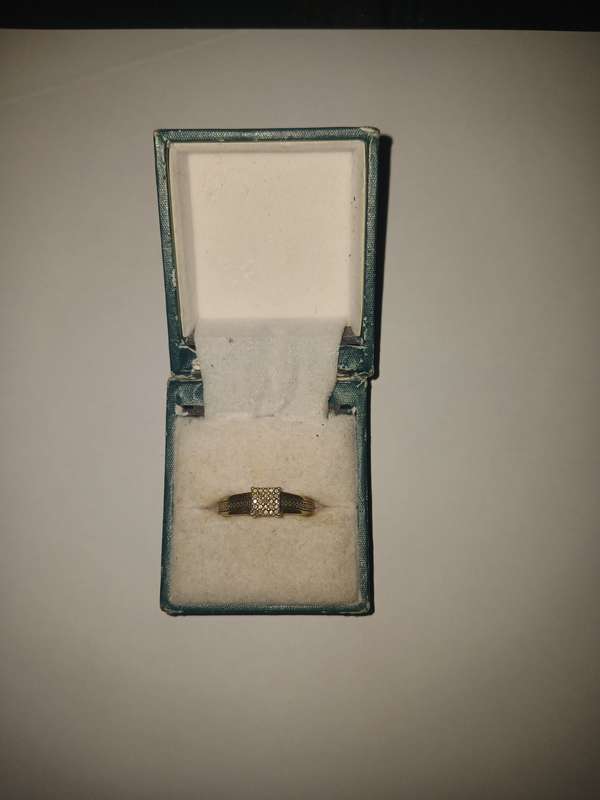 Ring silver and gold fancy 925 diamond dress rings