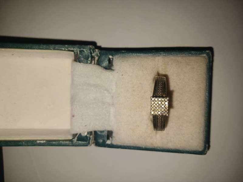Ring silver and gold fancy 925 diamond dress rings