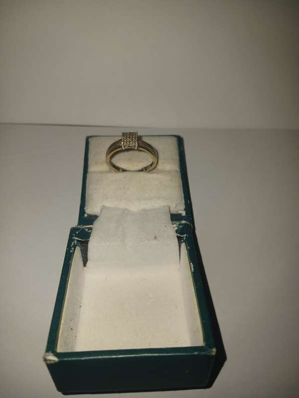Ring silver and gold fancy 925 diamond dress rings