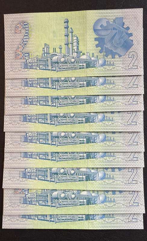 GPC de Kock RARE WW series R2 Replacement Notes- 9 uncirculated notes IN SEQUENCE -very hard to find