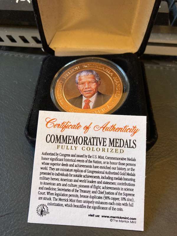 Commemorative Mandela USA coin