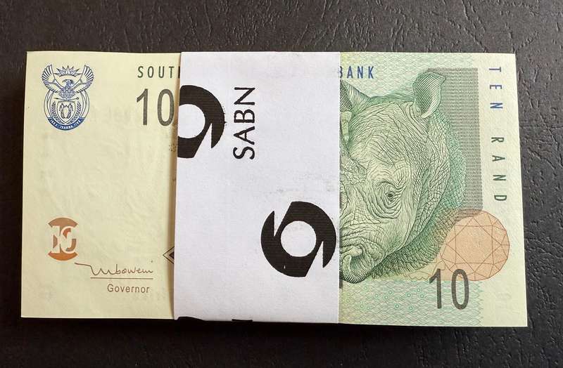Tito Mboweni R10 - 100 uncirculated notes in sequence - still in original SABN bundle