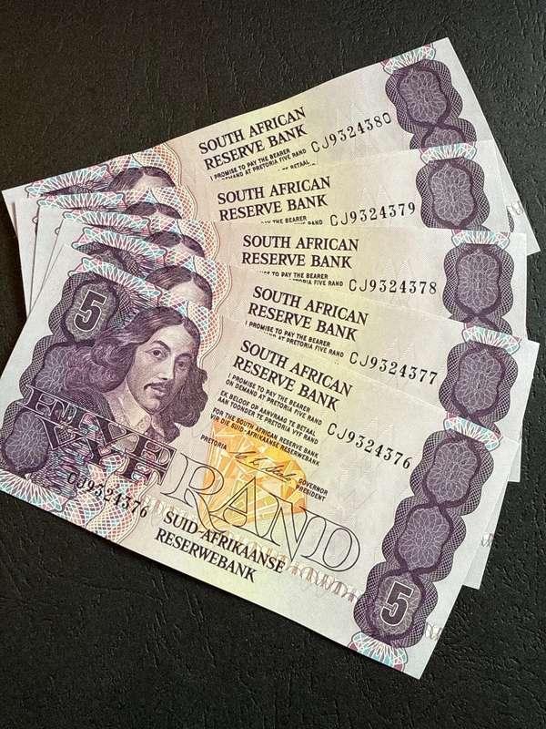 Stals R5 - 5 uncirculated notes available - bid is per note