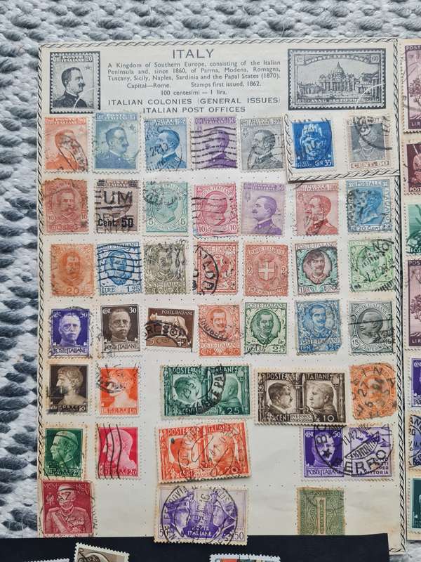 ITALY  >200 hinged on old album pages + 100 loose