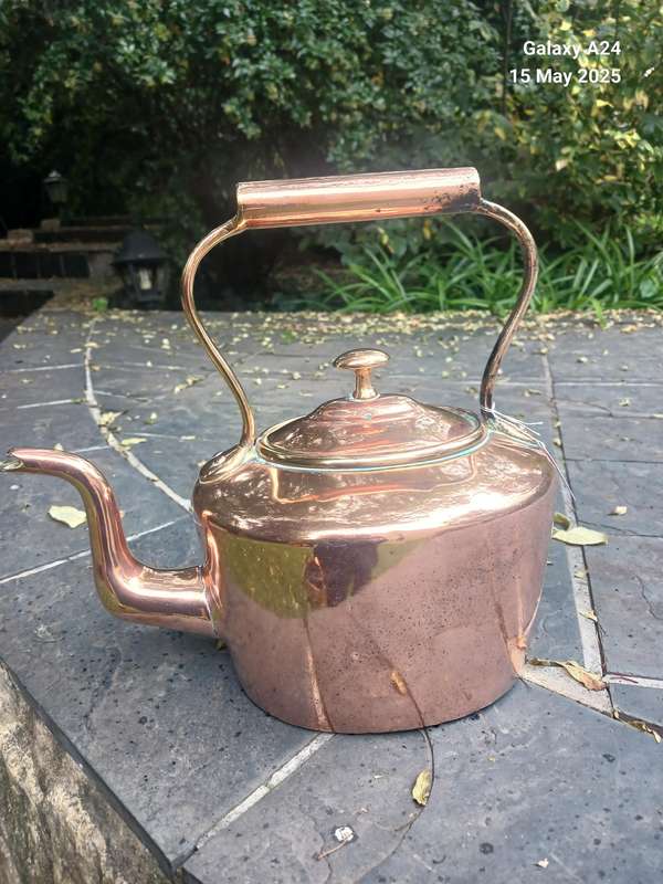 19th century copper kettle