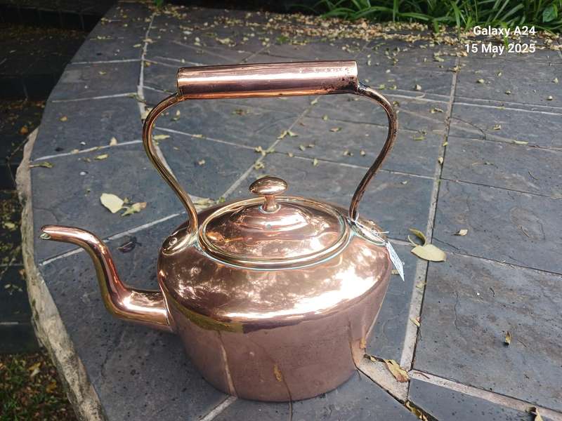 19th century copper kettle