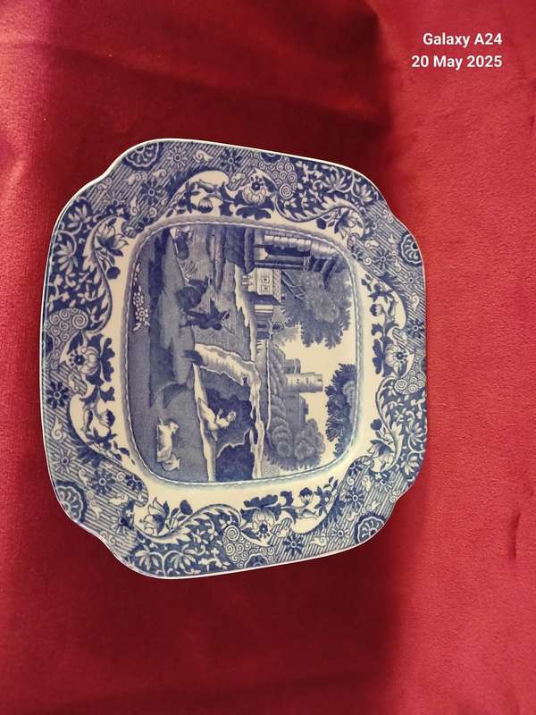 Pair of Copeland Spode Italian square side plates