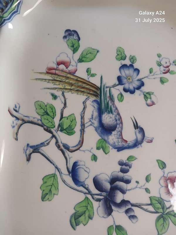 Corona ware "Old Woodstock" porcelain platrer