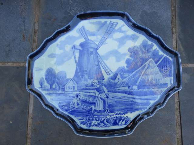 Boch, Belgium (Delft), blue and white wall plate