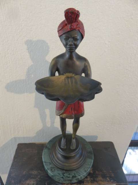 Cold painted bronze Blackamoor figurine