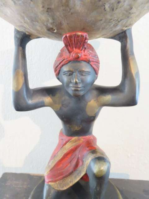 Cold painted bronze Blackamoor figurine