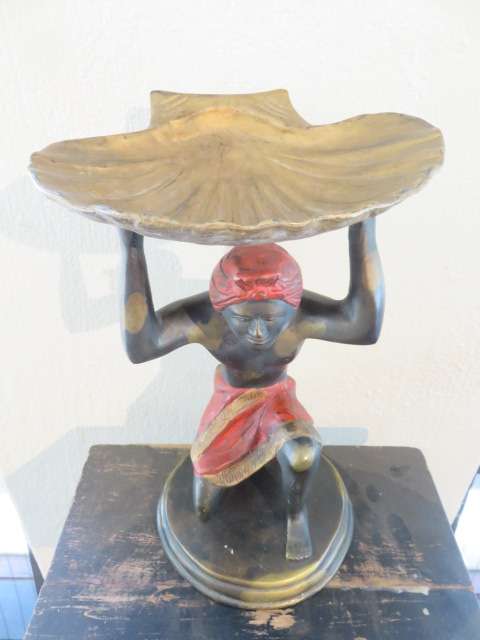 Cold painted bronze Blackamoor figurine