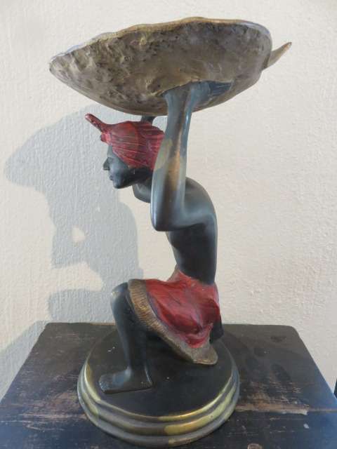 Cold painted bronze Blackamoor figurine