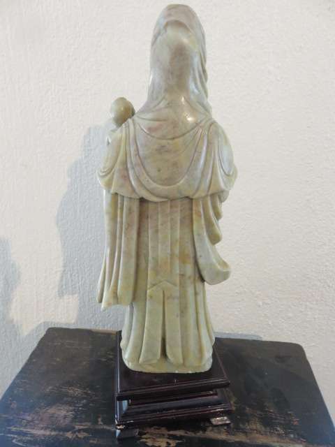 Chinese carved stone figure of Fu Lu Shou