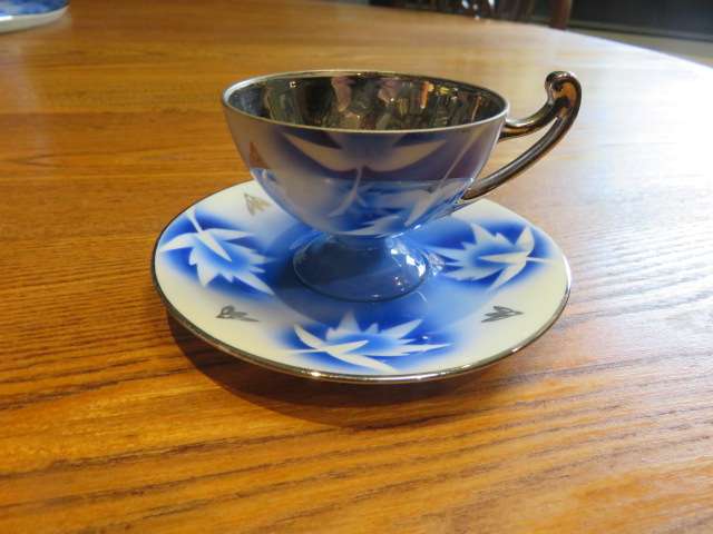 Czechoslovakian Maier hard porcelain demitasse set