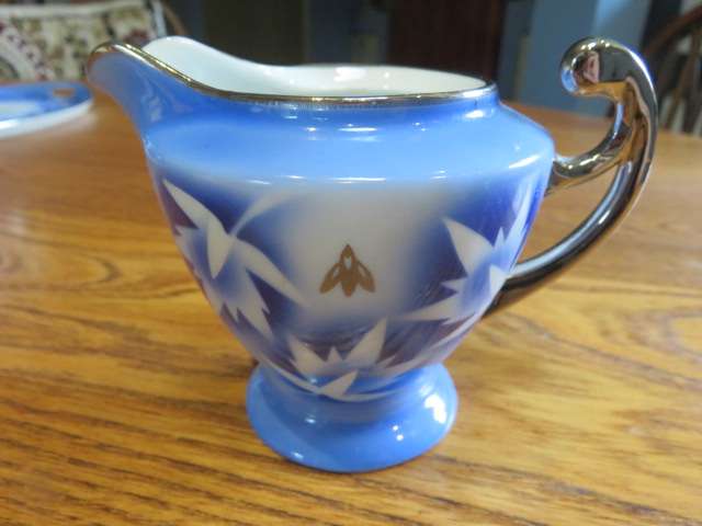 Czechoslovakian Maier hard porcelain demitasse set
