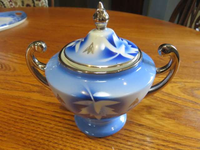 Czechoslovakian Maier hard porcelain demitasse set