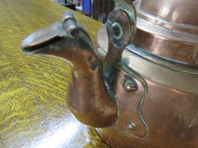 Antique copper kettle