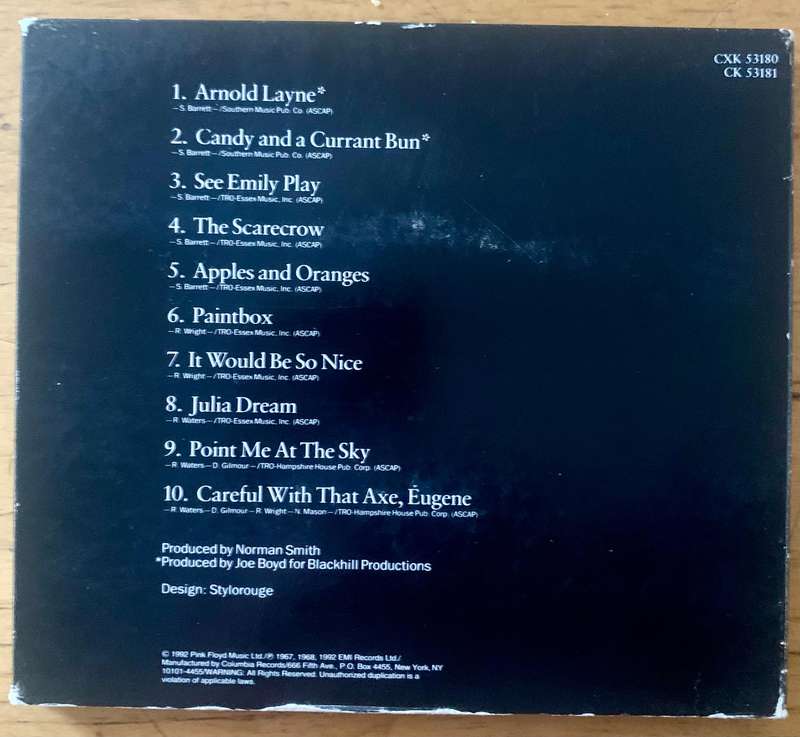 Pink Floyd - The Early Singles CD