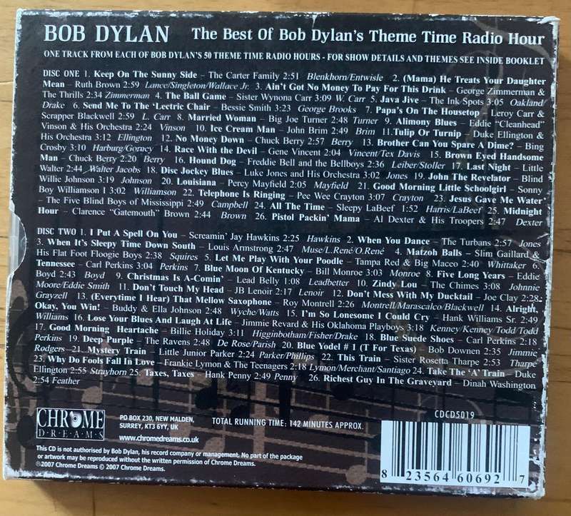 Bob Dylan - The best of Bob Dylan's Theme Time Radio Hour - 2 CD Set