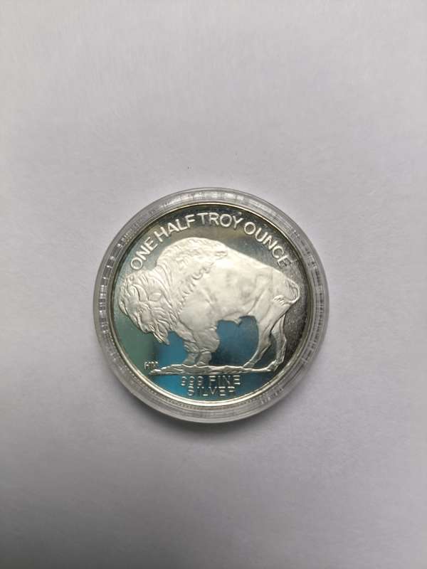 Liberty One half troy ounce silver Buffalo in capsule