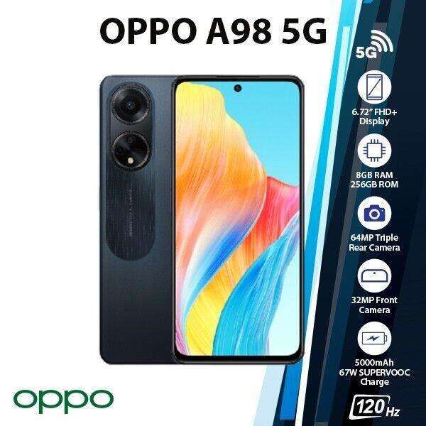 OPPO A98 5G (256GB, 8GB RAM, dual SIM, black) BRAND NEW LOWEST PRICE!!!