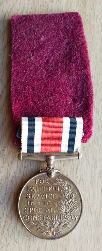 WW11 For Faithful Service Special Constabulary Medal awarded to STANLEY C. HI. SCOCK