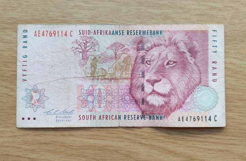 Red Water CL Stals R50 Bank Note. ( AE)
