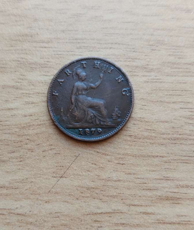 Great Britain Queen Victoria 1879 Farthing.