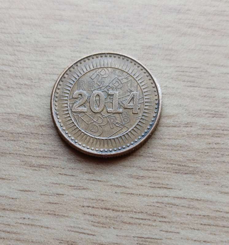South Africa 2014 Ten Cents Bond Coin.