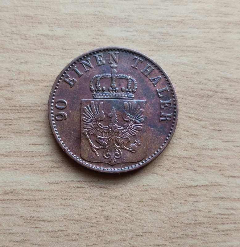 German States Prussia 1871G 4 Pfennig. Great Condition.