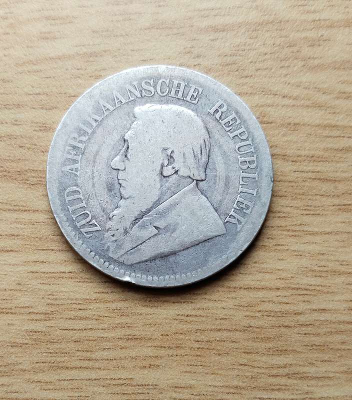 ZAR Paul Kruger 1895 Silver Half Crown.