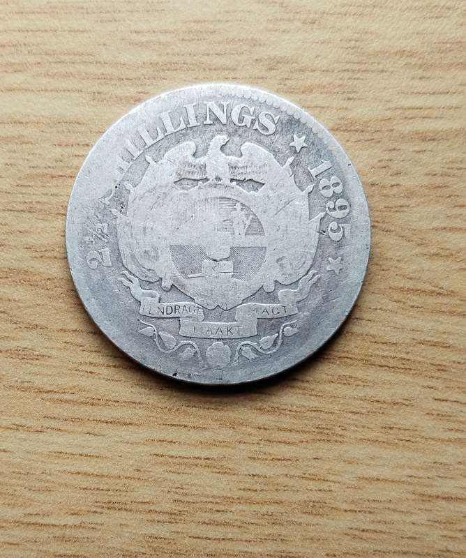 ZAR Paul Kruger 1895 Silver Half Crown.