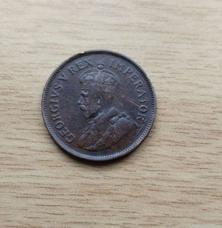 South Africa 1925 Half Penny. Rare date.