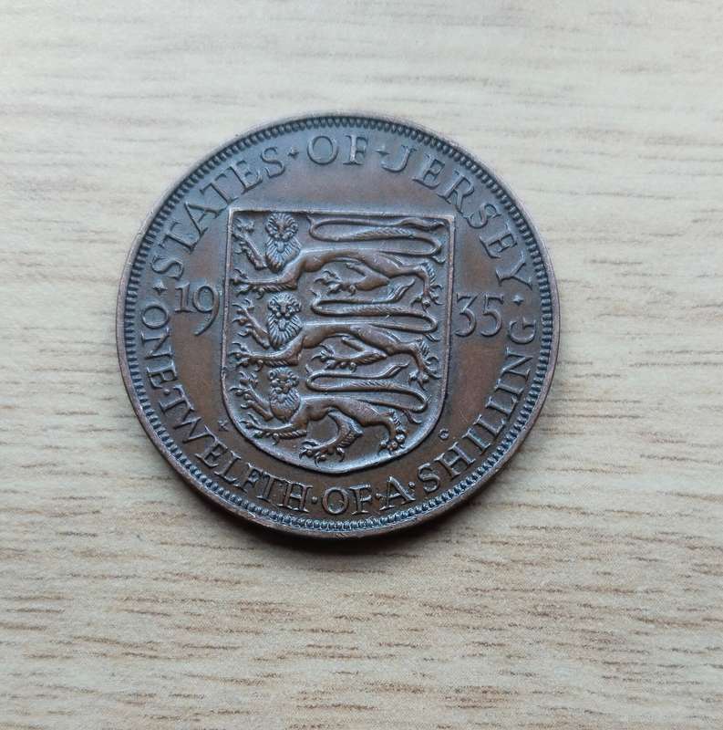 States of Jersey 1935 One Twelfth of a Shilling. Good condition.