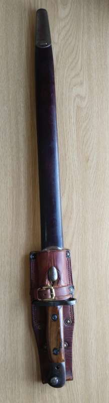 SA Police 1907 Wilkinson Long Bayonet with Scabbard. 600mm long.